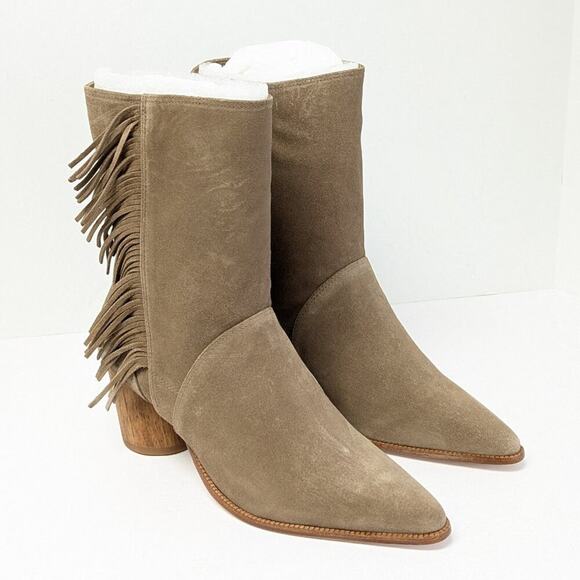 Bernardo Felix Ankle Boots Mushroom Suede Women's 8.5 M
